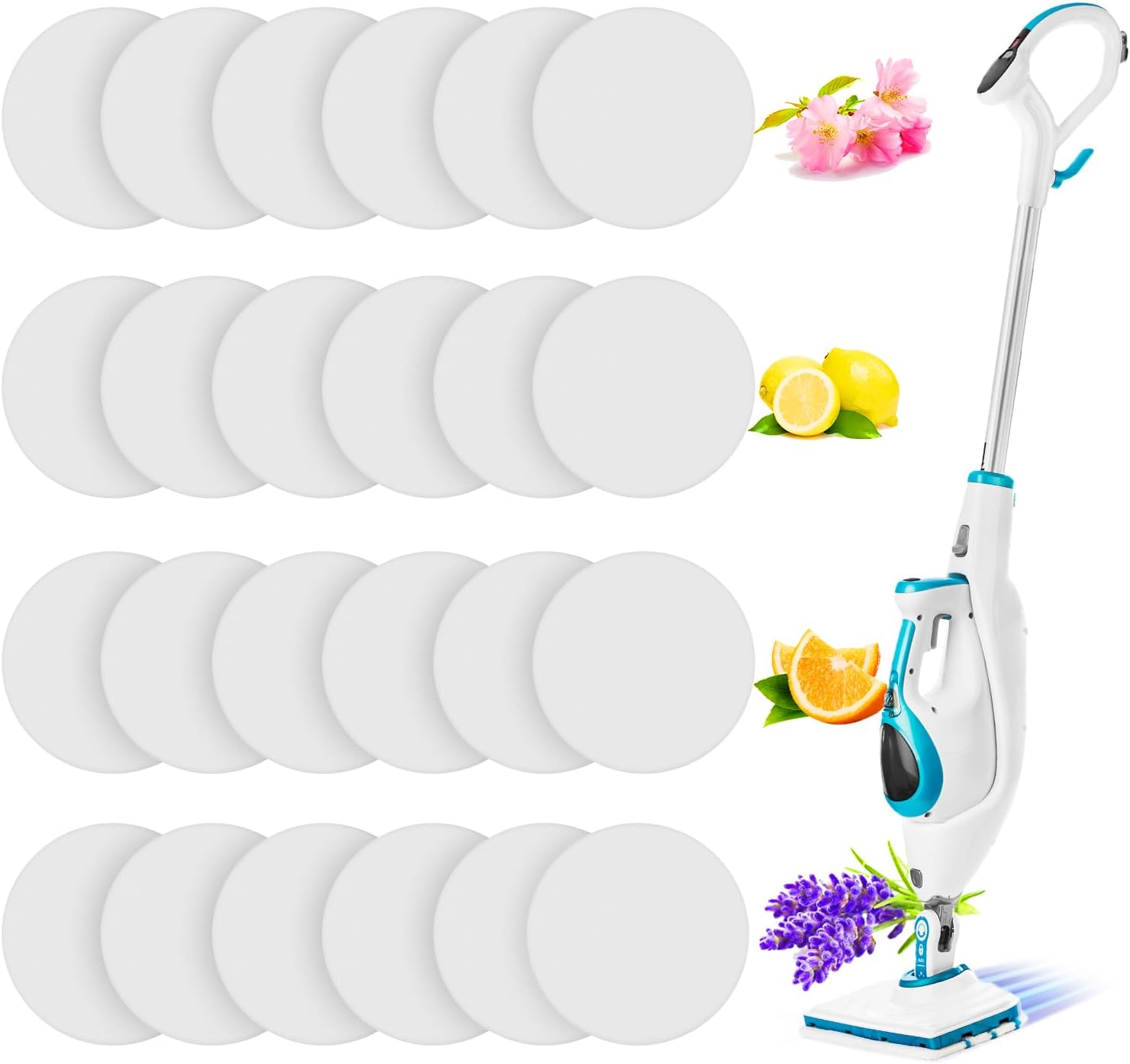 Maitys 24 Pcs Fragrance Discs Replacement Steam Mop Scent Practical Fragrance Compatible with Powerfresh and Symphony Series, Compatible with Model 1940, 1806 and 1132(Fresh Fragrances,24 Pcs)