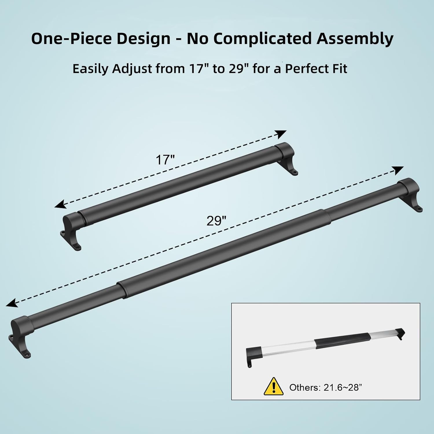 Aluminum RV Screen Door Handle 17-29" Adjustable Crossbar, Sturdy Metal Camper Entry Door Support Cross Bar for Ergonomic Grab and Push, Travel Trailer Accessories for Inside - Image 3