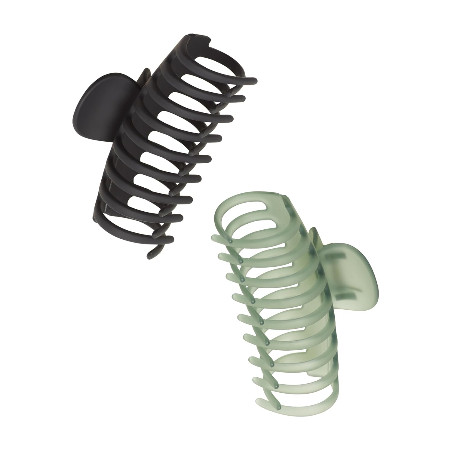Goody SlideProof Large Claw Clips - 2 Ct, Light Blue & Black, Secure Grip Hair Styling Accessories for Women & Men, All Hair Types - Image 3