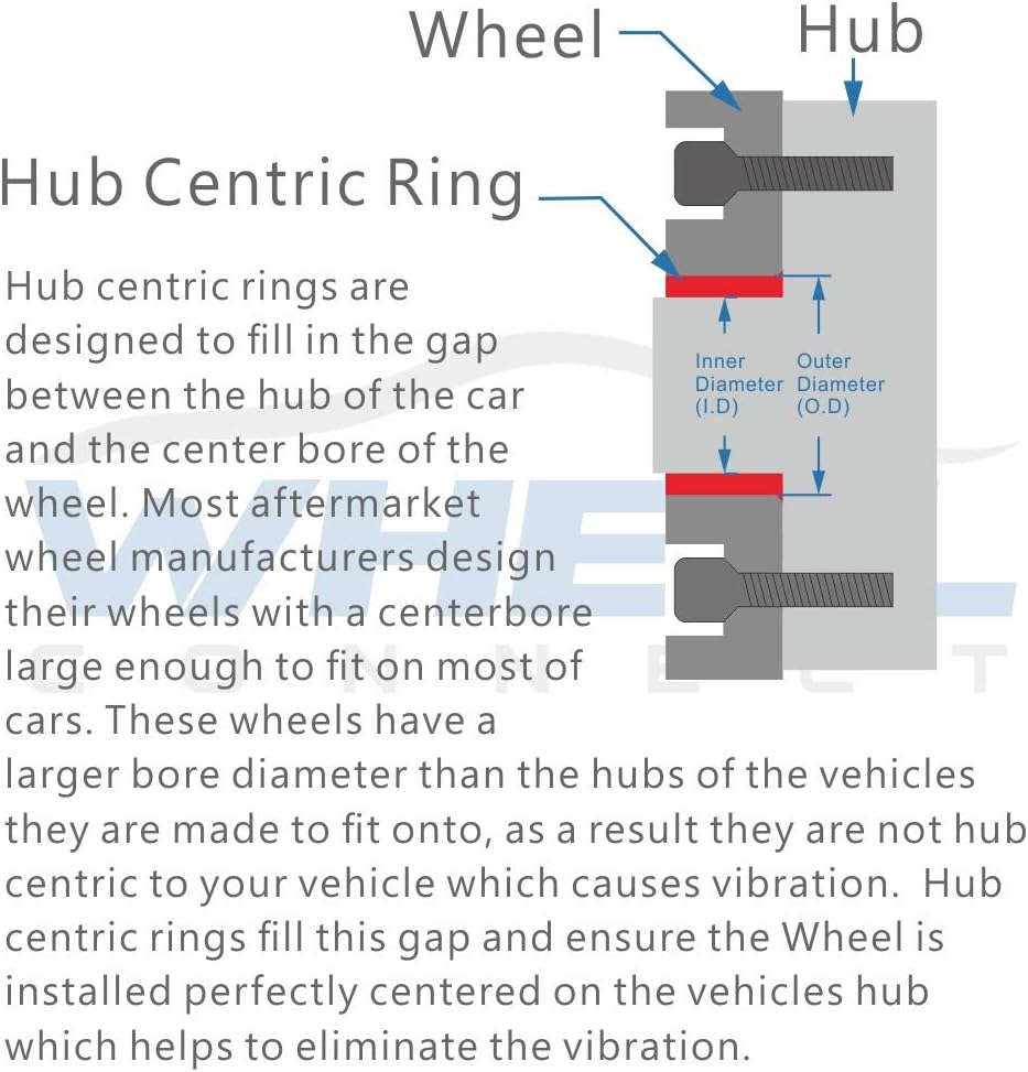 WHEEL CONNECT Hub Centric Rings,73.1 to 56.1, Aluminium Alloy Hubrings 56.1 to 73.1 Set of 4, O.D:73.1-I.D:56.15 (56.1) mm. A - Image 6