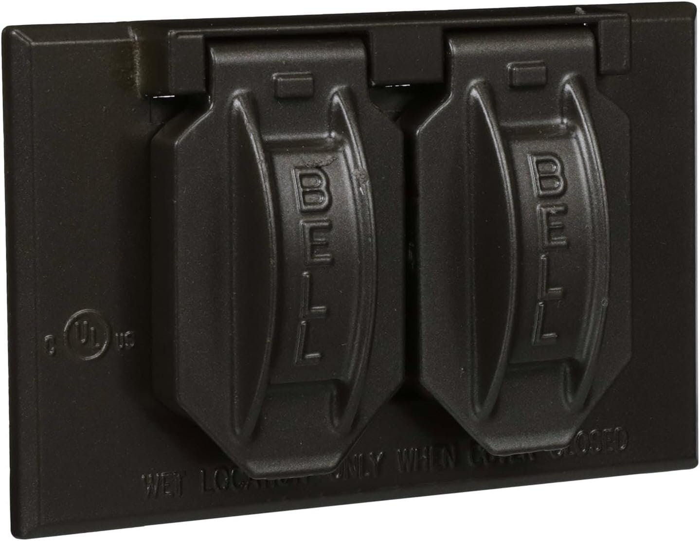 Hubbell-Raco 5180-2 2-Hole Weatherproof Device Cover, 4-9/16 in L X 2-13/16 in W X 1 in T, Bronze - Image 5
