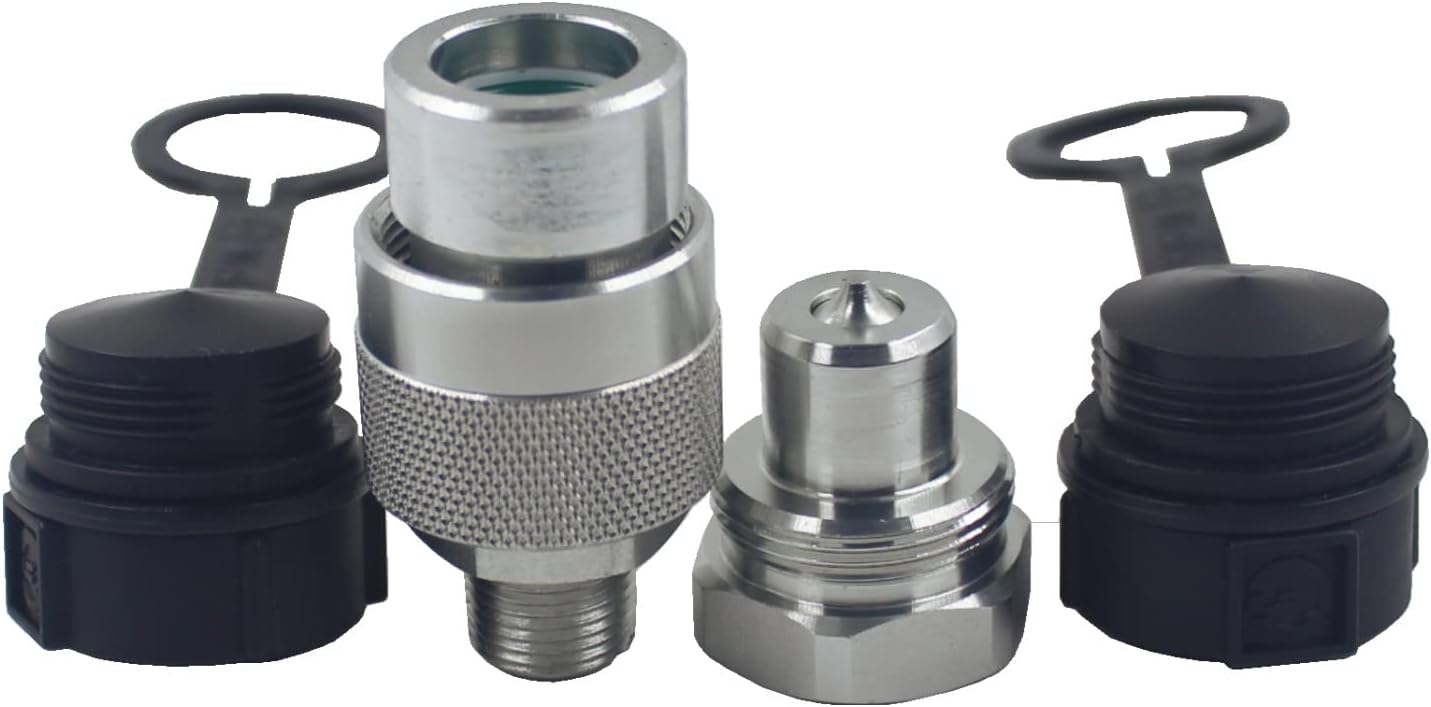 KZE-B-03 3/8'' NPT 10,000PSI Hydraulic High Pressure Quick Connect Coupling Quick Coupler Set Replaces Enerpac C-604