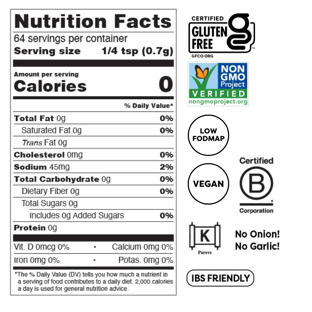 Fody Foods Everyday Seasoning, 1.6 Oz, Garlic and Onion Free, Low FODMAP Certified, Gut & IBS Friendly, Vegan, Non-GMO, Gluten Free, Keto Friendly - Image 2