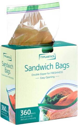 TYPLASTICS Sandwich and Snack Bags,...