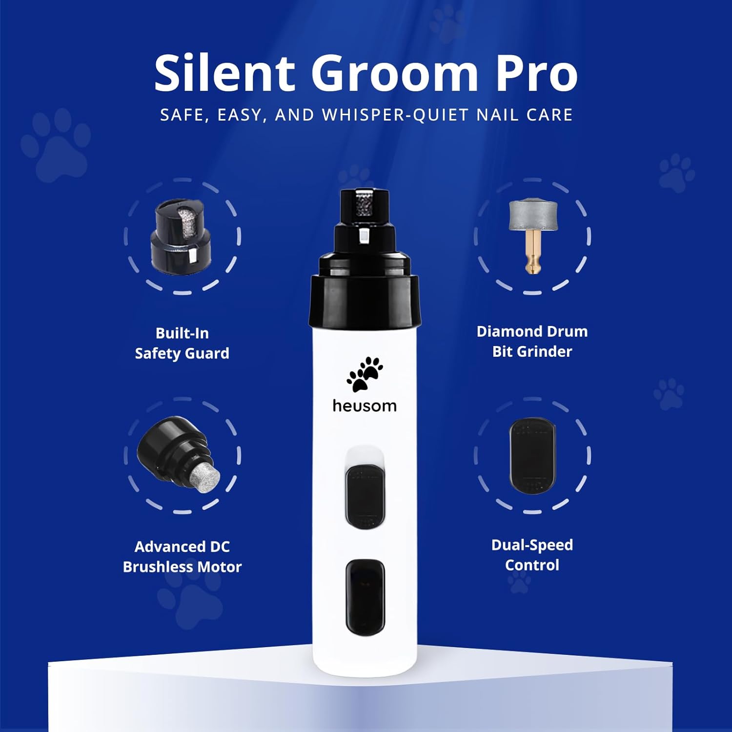 Silent Groom Pro Pet Nail Grinder | Whisper Quiet Claw Trimmer for Dogs, Cats and Other Animals | Safe & Stress Free Nail Grooming, Ideal for Sensitive Dogs of All Breeds & Sizes - Image 2