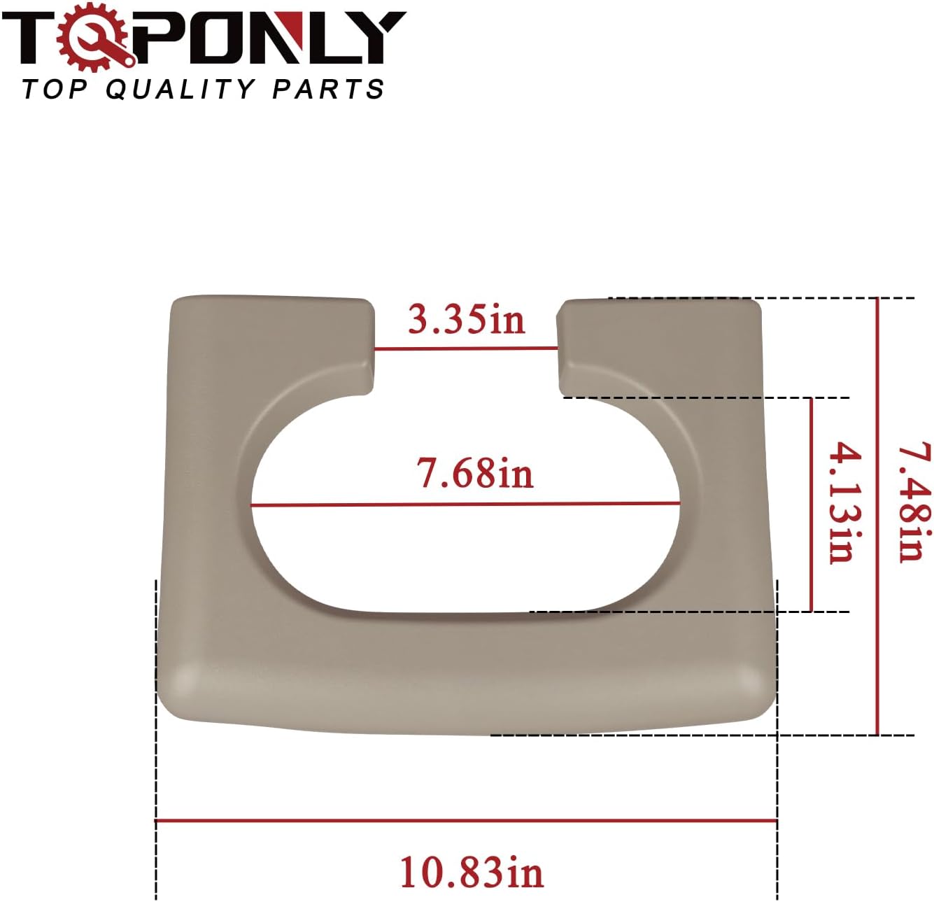 Center Console Cup Holder Replacement Pad Compatible with 2004-2014 Ford F150 Truck Accessories Cupholder Armrest Cover Trim (Tan/Beige) - Image 4