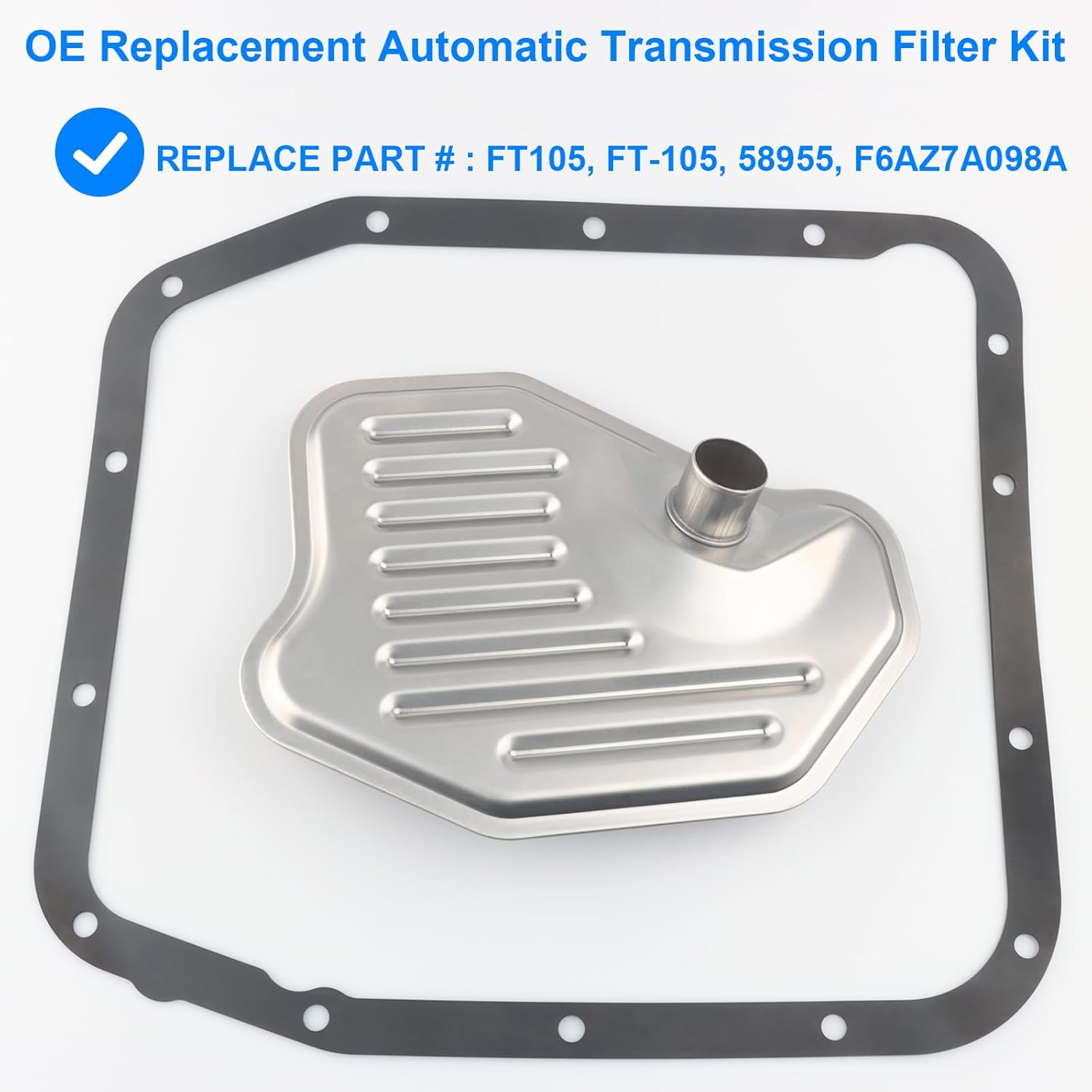 Automatic Transmission Filter Kit FT105, FT-105, 58955 Compatible with Ford Lincoln Mercury 4R70W, 4R75W, 4R75E - 1996-2010 F150, 1997-2006 Expedition, 1996-2011 Crown Victoria Grand Marquis, More - Image 2