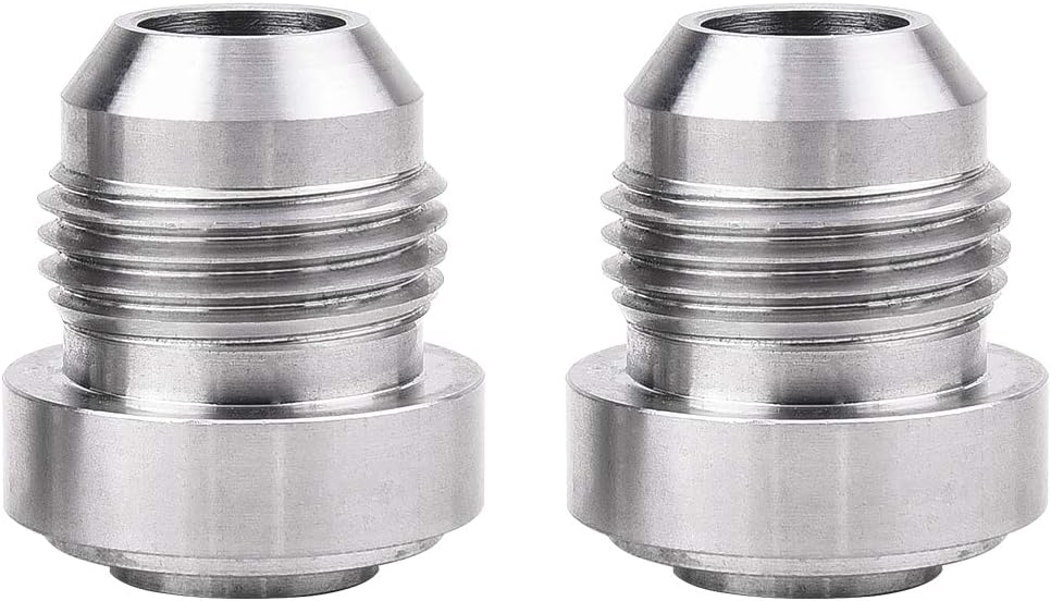 EVIL ENERGY Male 10AN Weld on Bung Fitting Stainless Steel 2Pcs