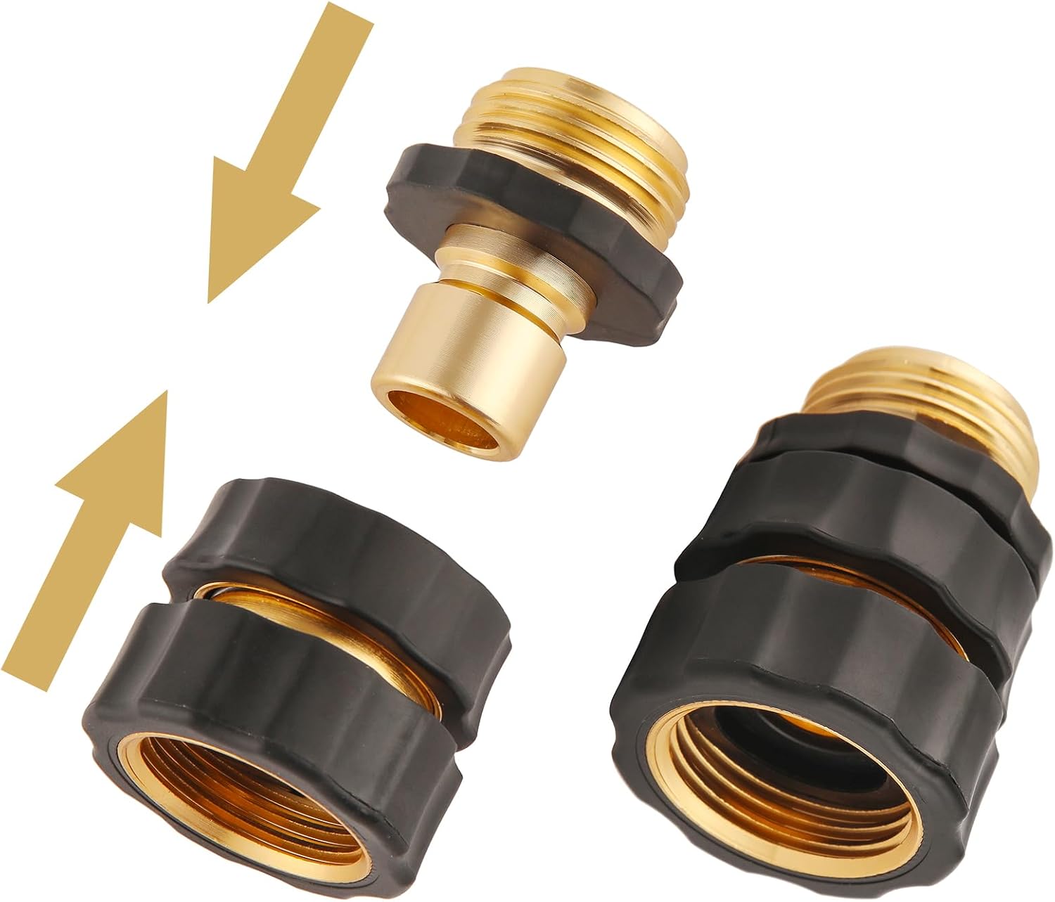 BILAL 6 Set Quick Connect Hose Fittings for Garden Hose Quick Connector with Gasket, 3/4 Inch GHT Male and Female Attachment Quick Release Water Hose Adapter - Image 4