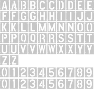 2 Pack – 1 Inch Letter Stenci...