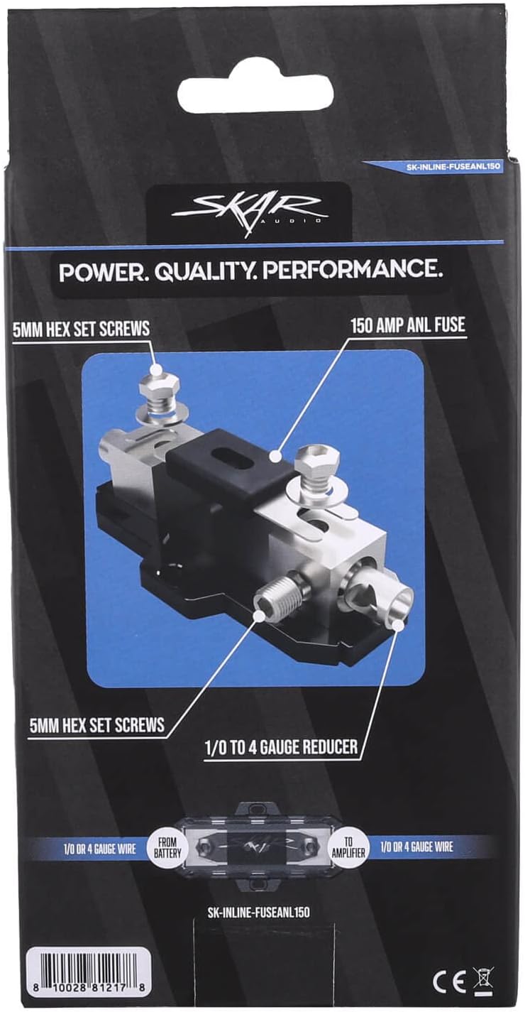 Skar Audio 1/0 or 4 Gauge in-line ANL Fuse Holder with 150 Amp Fuse - Image 9
