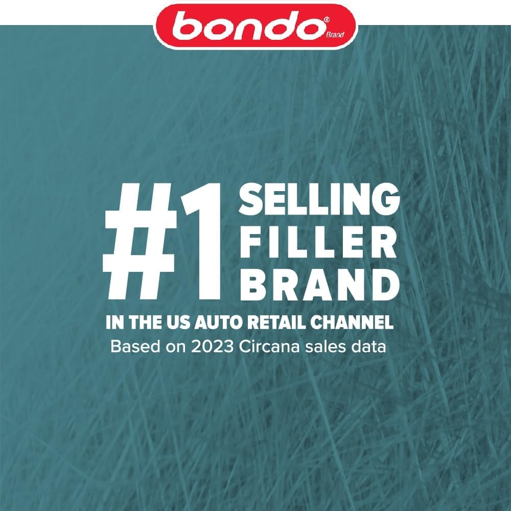 3M Bondo Short Strand Fiberglass Reinforced Filler 1.37 LB (621 g) with Bondo Cream Hardener 0.5 oz (14g), Repair Holes Up To 0.5 IN, Waterproof (SS-PT-ES) - Image 4
