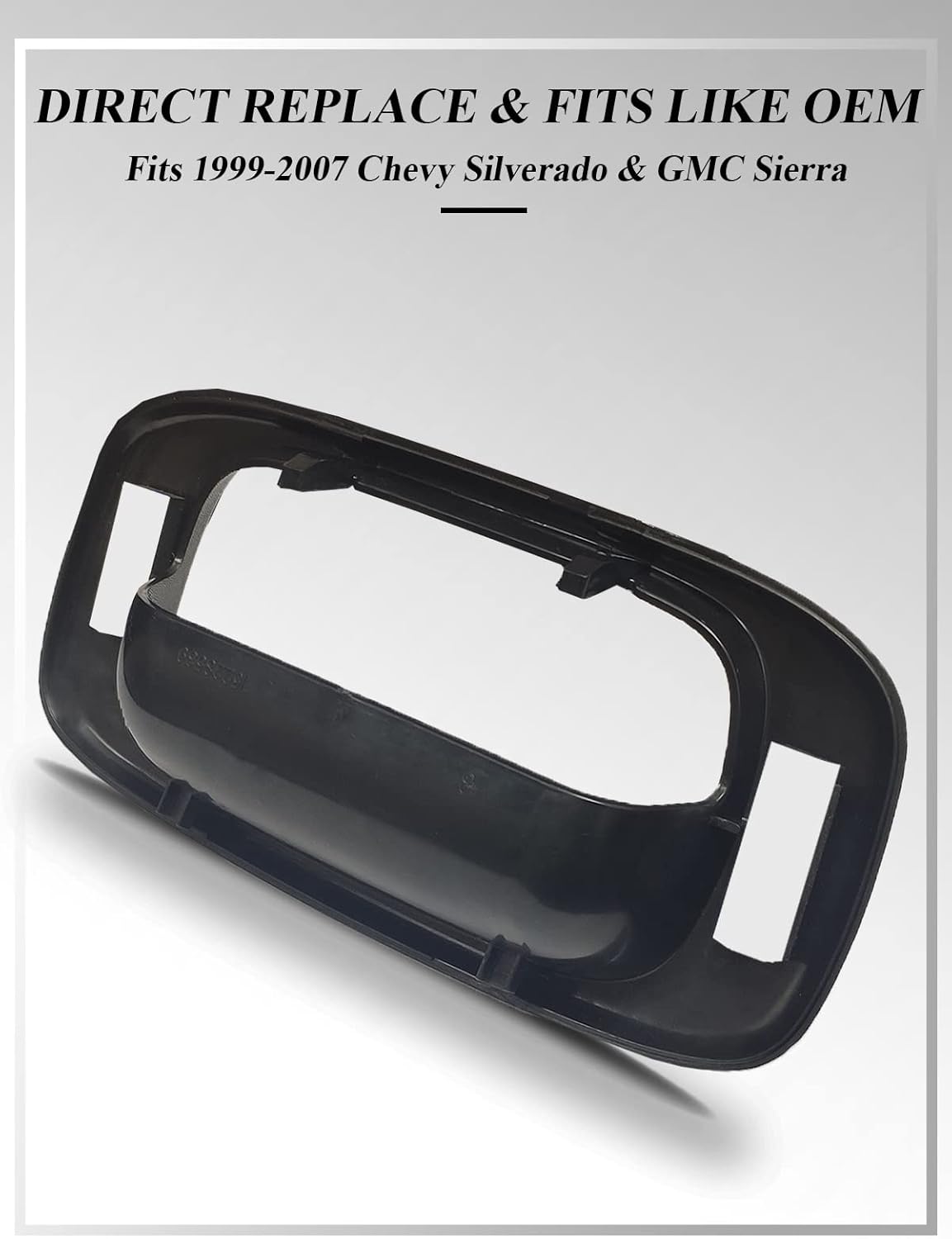SYOAUTO Tailgate Handle Bezel Trim Fits for 1999-2007 Chevy Silverado GMC Sierra 1500 2500 3500 Black Textured Replaces# 15228539, 15228540, GM1916102, GM15046512 - Image 4