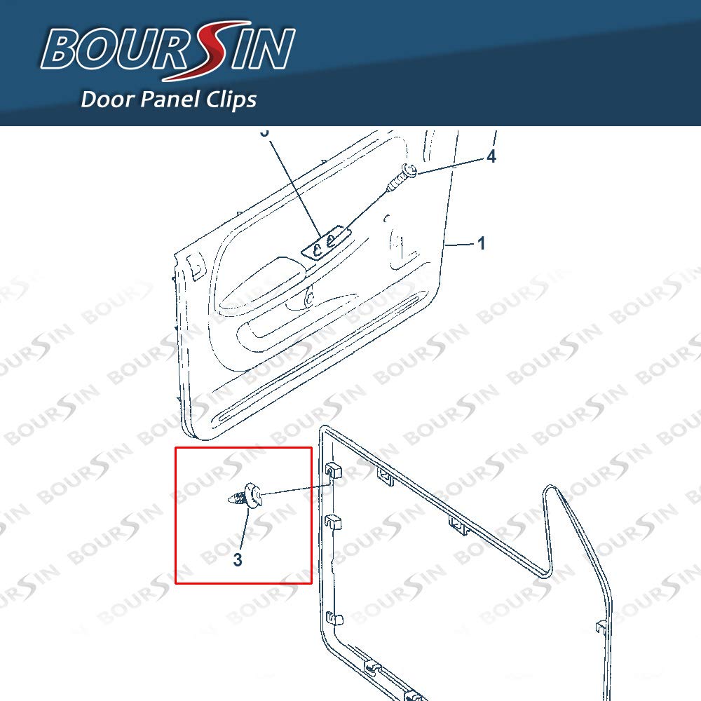 Nylon Door Panel Clips Fasteners Compatible with Dodge Ram 1500 2500 3500 Pickup Yellow 1994-on (100) - Image 3