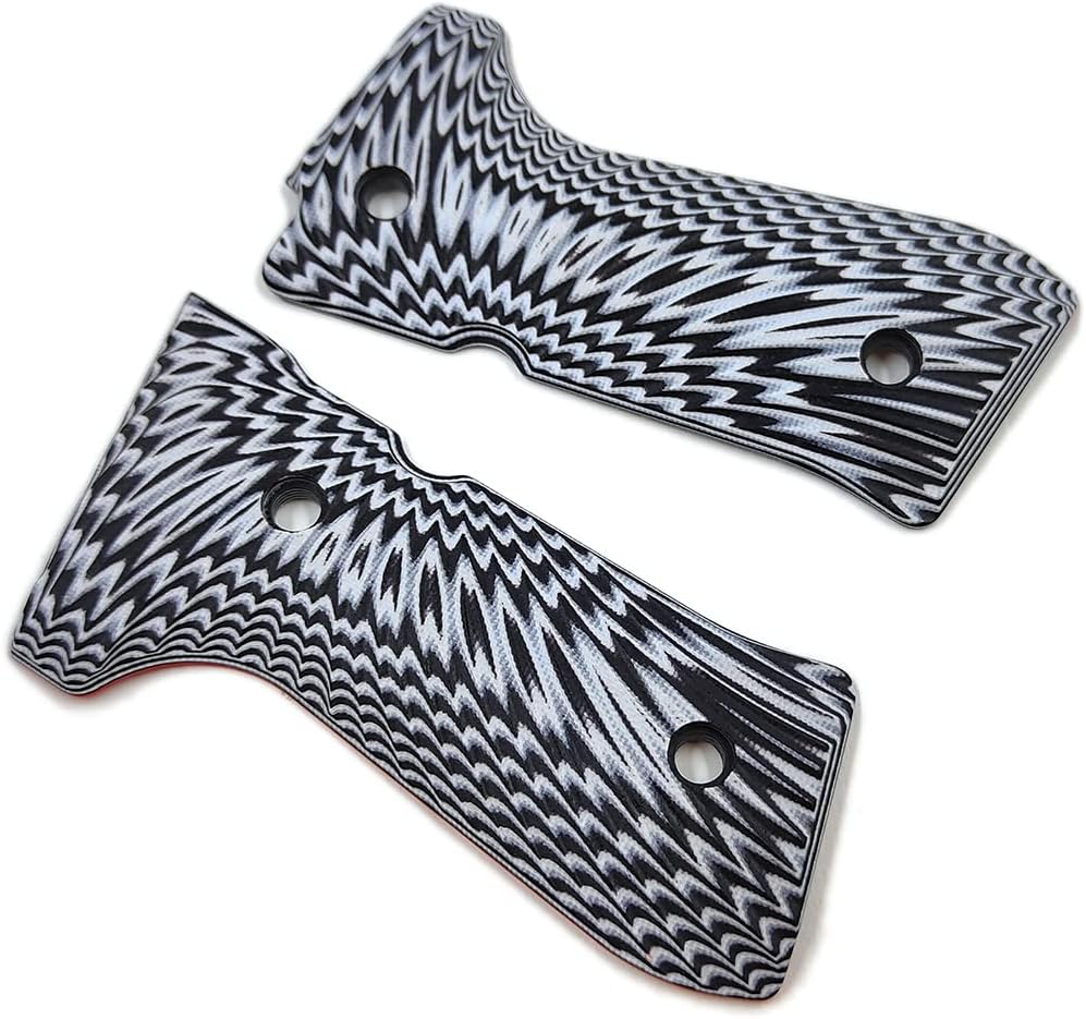 Cool Hand G10 Grips for Beretta 92/96 Full Size, 92 FS, m9, 92a1, 96a1, 92 INOX, Black Gun Grips Screws Set Included, Sunburst Texture, 1/4" Thin - Image 3