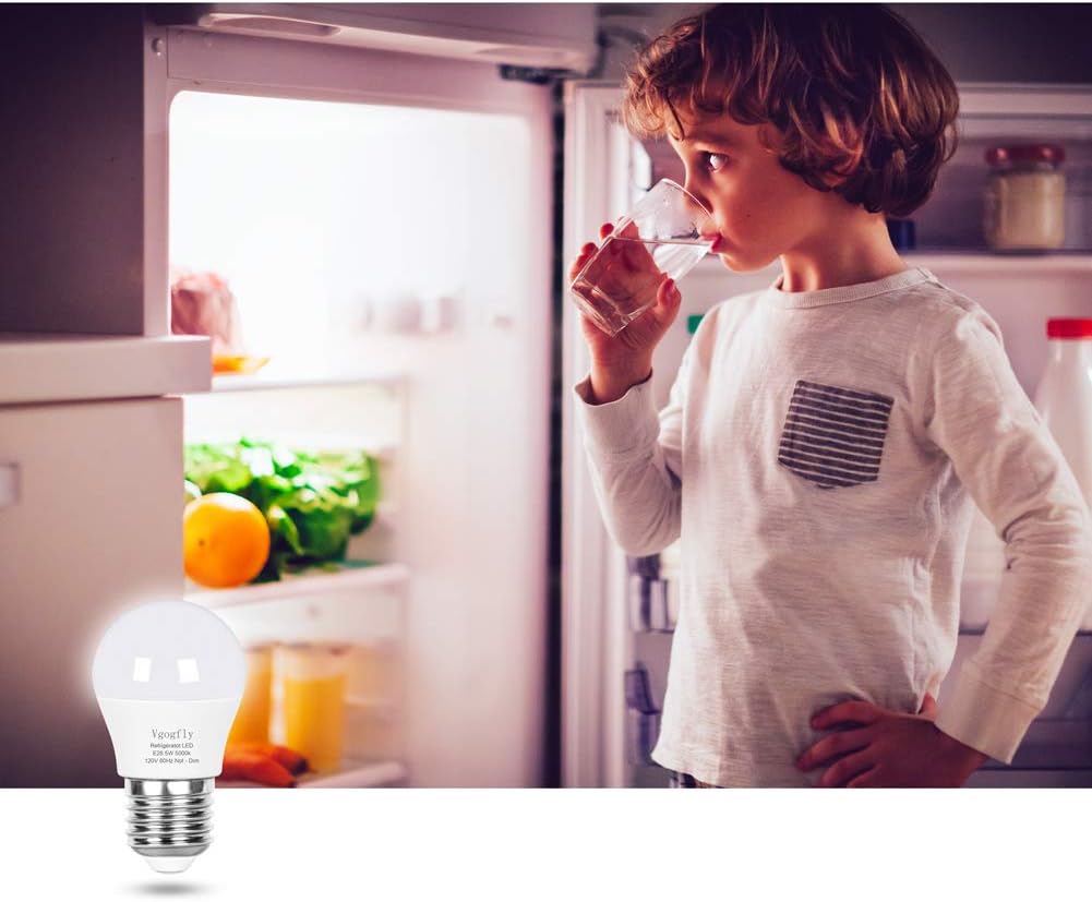 Vgogfly LED Refrigerator Light Bulb 40W Equivalent 120V A15 Fridge Waterproof Bulbs 5W Daylight White 5000K E26 Medium Base Freezer Home Lighting Lamp Non-dimmable(Daylight 3 Pack) - Image 7