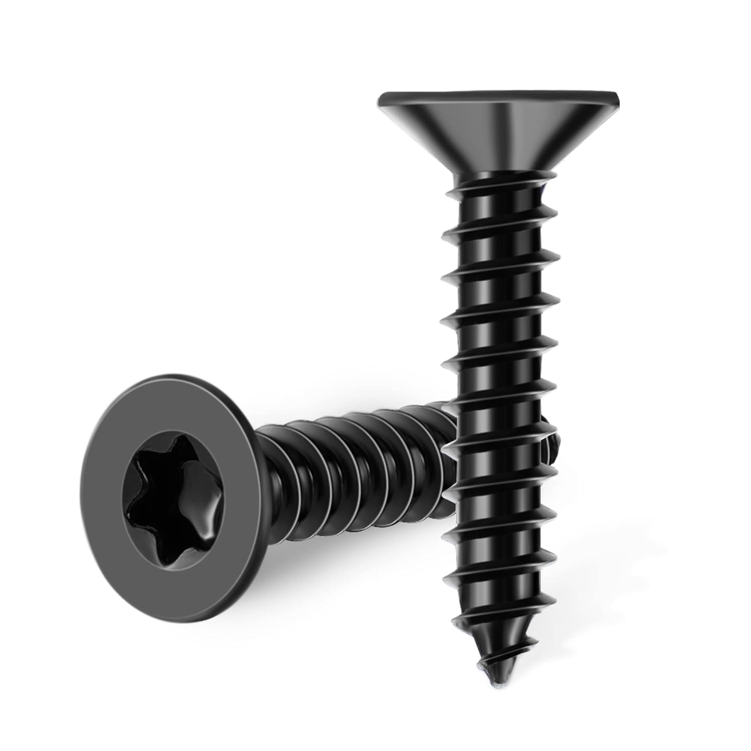 100 PCS #10 x 1-1/4" Flat Head Torx/Star Wood Screws, 18-8 (A2) Stainless Steel, Full Threaded & Black Coated for Durability, T25 Drive Bit Included, No.10 X 1.26 Length Multipurpose Screw by TPOHH - Image 7