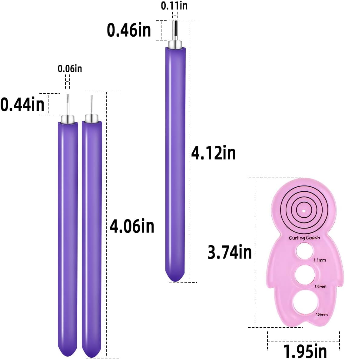 12 Pcs Paper Quilling Slotted Tool Paper Curling Tools Kit Quilling Needle Pen for Art Craft Different Size DIY Paper Cardmaking Project Rolling Multifunction Slotted Quilling Tool Set Handmade Tools - Image 6