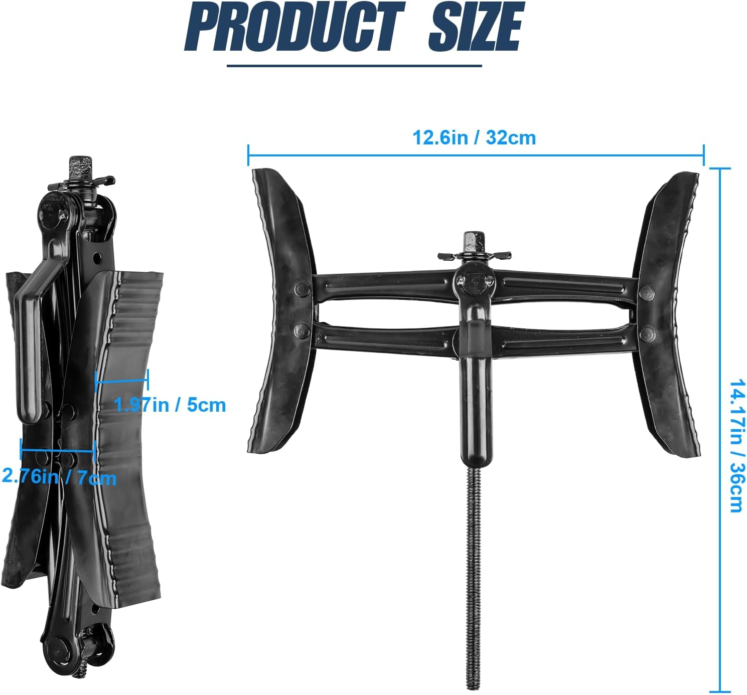 Camper Wheel Chock Stabilizer with Wrench, Premium X Shaped Wheel Chocks for RV Travel Trailer, 2Pcs Heavy Duty Tire Locking Chocks Accessories, for 3.5" to 12" Wheel Gaps - Image 5