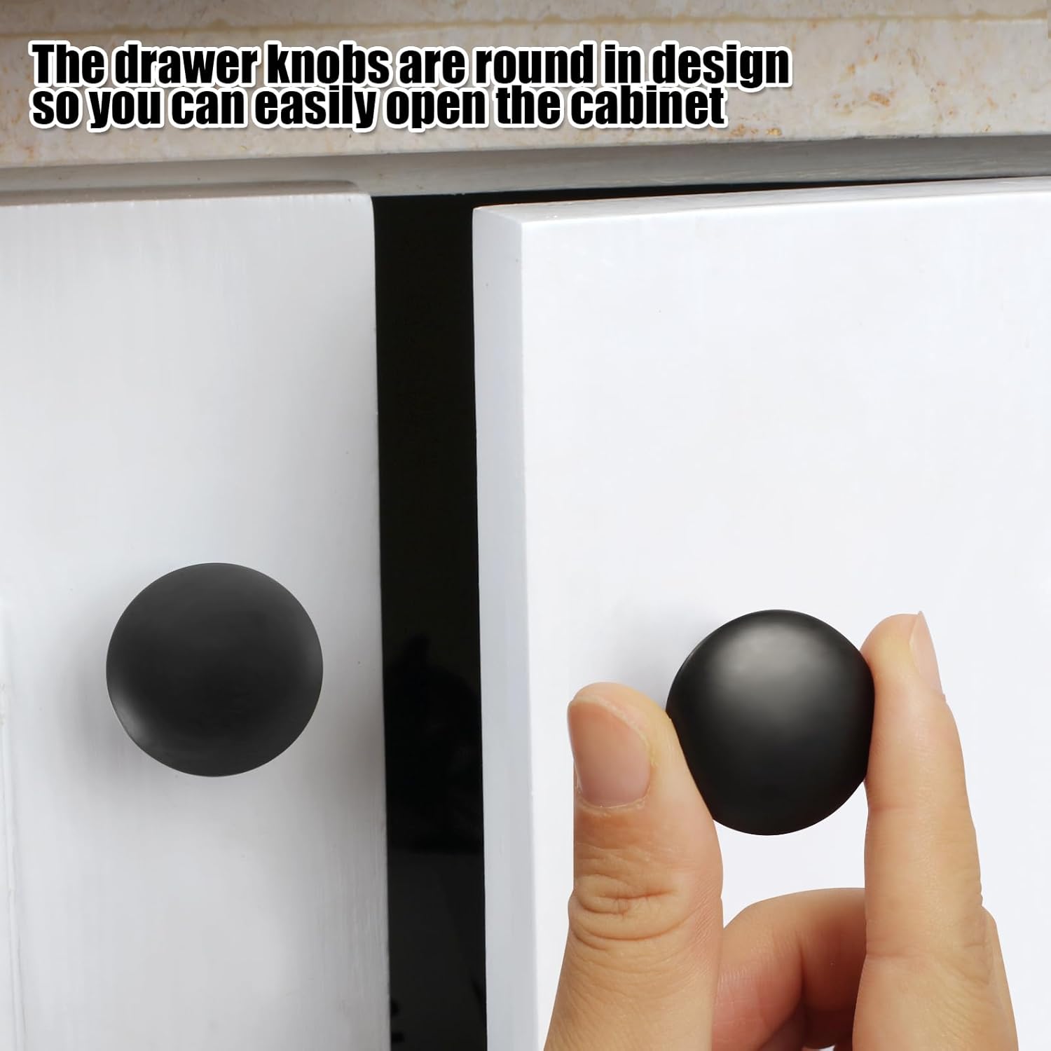 Romeda 18 Piece Drawer Knobs, Black Cabinet Knobs with Screw, 30mm Drawer Pulls for Dresser, Kitchen, and Cabinet Drawers - Image 6