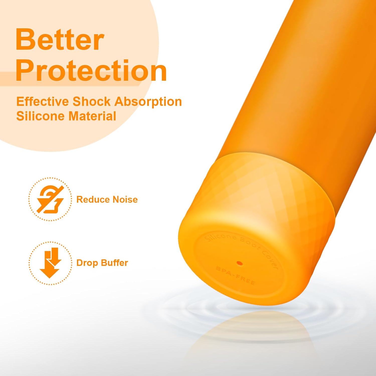 2PCS Silicone Water Bottle Boot for Owala 24oz 32oz 40oz, Anti-Slip Protective Sleeve Bottom Bumper Protector for FreeSip, Twist, and Flip Stainless Steel Water Bottles - Image 4