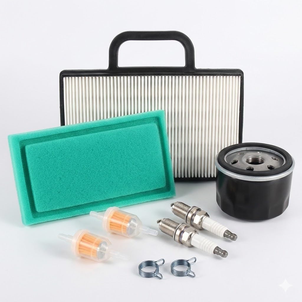 YTH2348 YTH22V46 Air Filter Oil Filter Tune Up Kit for Husqvarna YTH2454 YTH23V48 YTH2148 YTH2448T YTH2454T YTH2148B YTH2148C Lawn Tractor