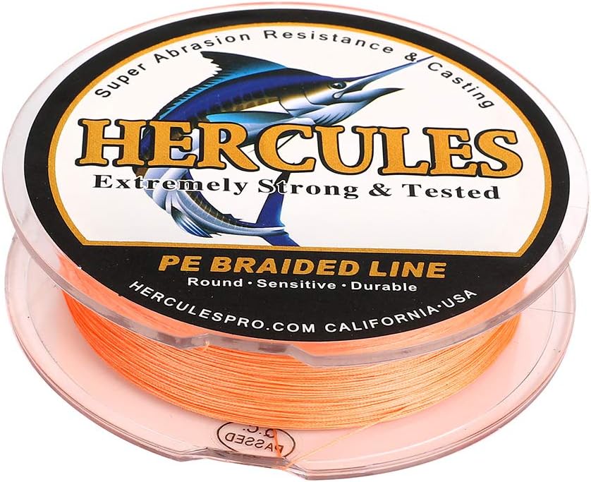 HERCULES Cost-Effective Super Cast 8 Strands Braided Fishing Line 10LB to 300LB Test for Salt-Water,109/328/547/1094 Yards(100M/300M/500M/1000M),Diam.#0.12MM-1.2MM,Hi-Grade Performance,Variety Colors - Image 4