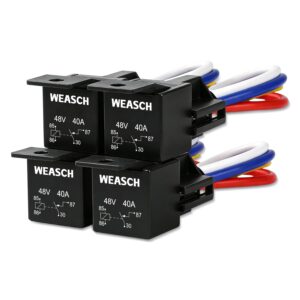 4 Pack 48V 40A Car Relay Harness, 4...
