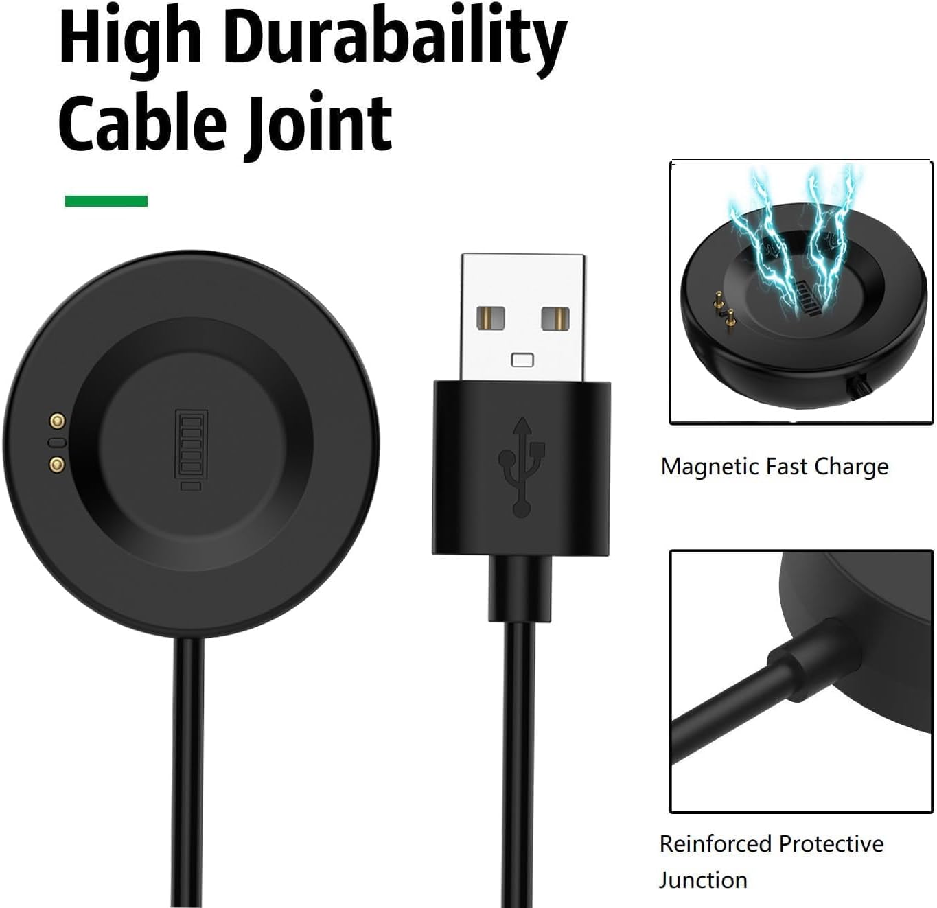 Charger Compatible for iTECH Fusion 2/ iTECH Fusion 3 Charger Charging Stand, Charging Dock Station Cradle Holder with 1m USB Cable for iTech Fusion 3 Smartwatch Accessories - Image 4