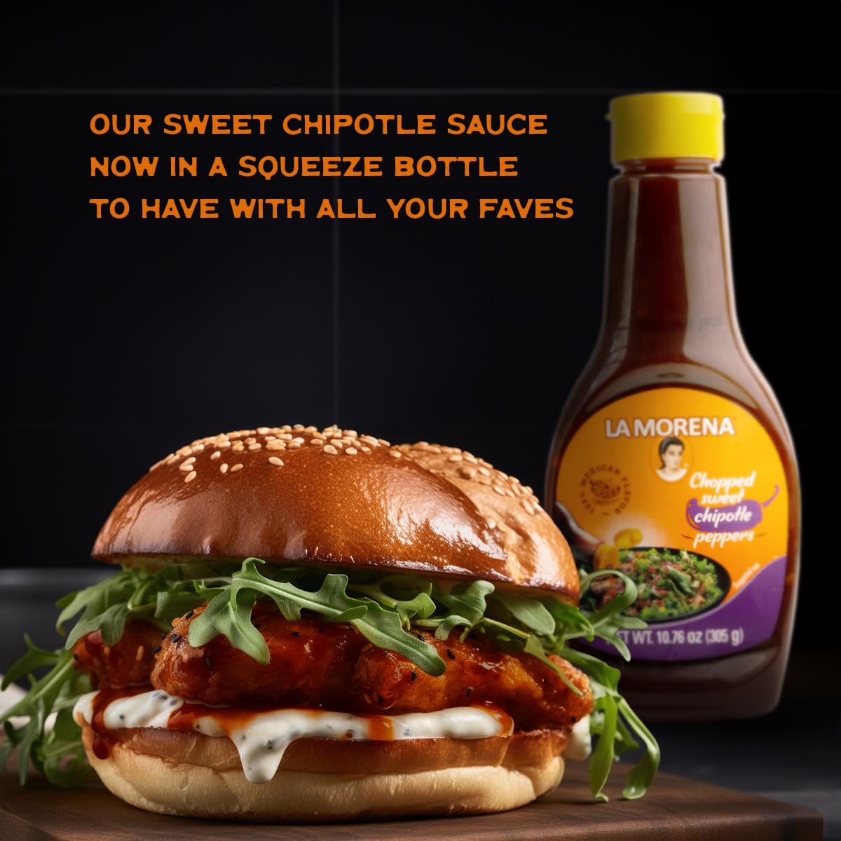 La Morena Chopped Sweet Chipotle Peppers Dressing, Ideal for Salsas, Sandwiches, and Recipes, 10.76oz (1 unit) - Image 6
