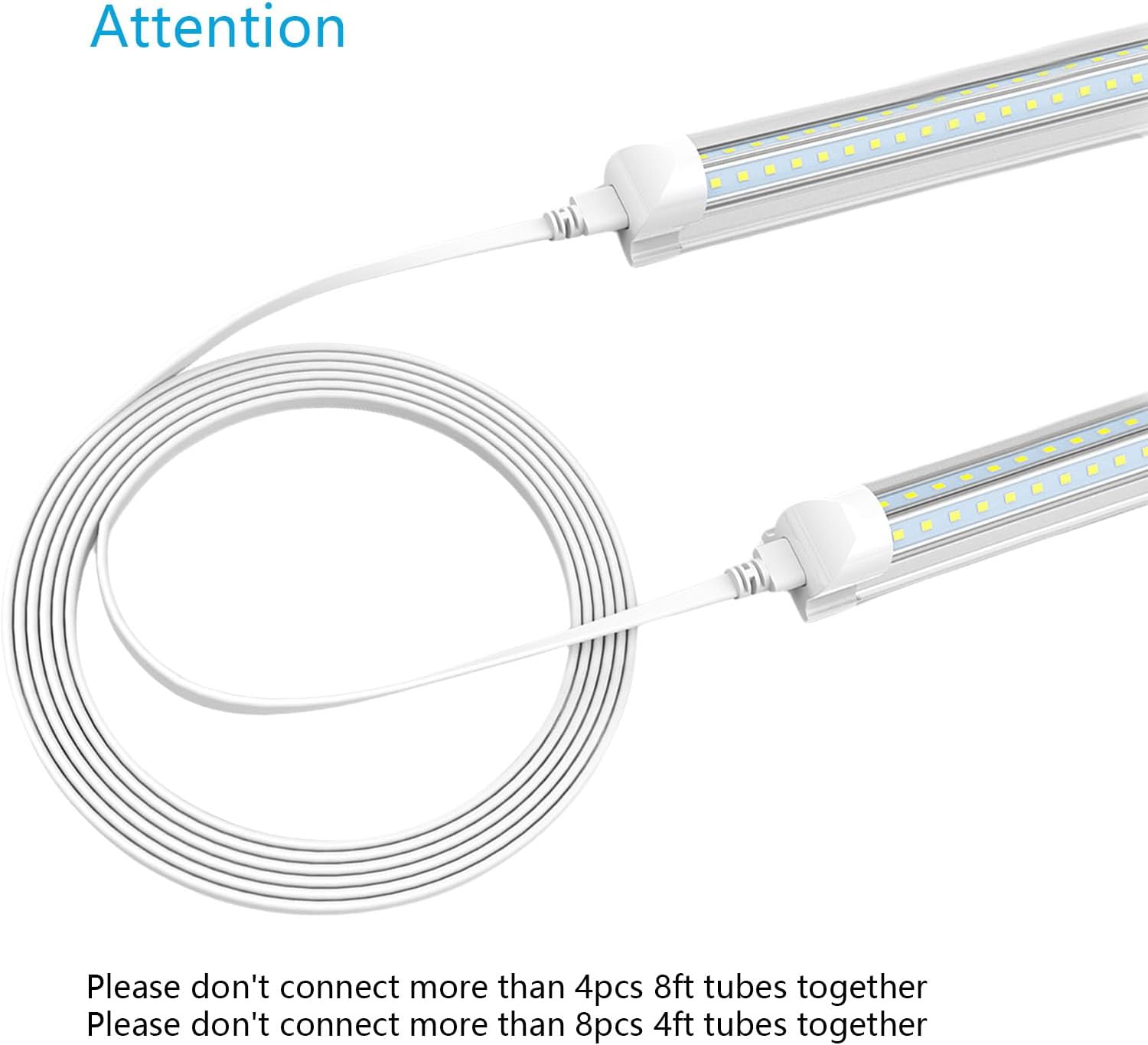 JESLED 5FT T5 T8 Extension Cords for led Shop Lights, 1.5 Meter T5 Extension Cable Linkable Wire Cable Connector for Integrated LED Tube Light, Garage Light, 6 Packs (Not for Male-to-Female) - Image 6