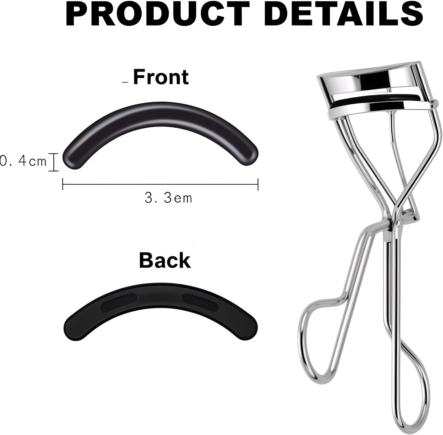 80Pack Fit for Shiseido Eyelash Curler Refill Pads,High Elasticity Silicone Replacement Pad Compatible with Shiseido Eyelash Curle,Gentle & Safe,Use with Eye Lash Curler - Image 4
