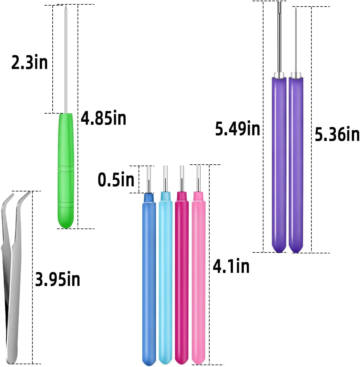 12 Pcs Paper Quilling Slotted Tool Paper Curling Tools Kit Quilling Needle Pen for Art Craft Different Size DIY Paper Cardmaking Project Rolling Multifunction Slotted Quilling Tool Set Handmade Tools - Image 5