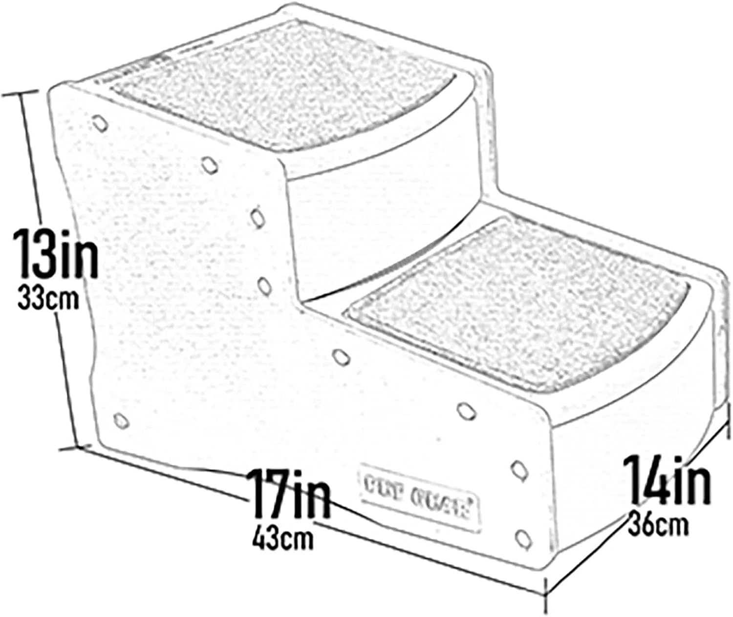 Pet Gear Easy Step II Pet Stairs, 2 Step for Cats/Dogs up to 75-pounds, Portable, Removable Washable Carpet Tread, No Tools Required - Image 4