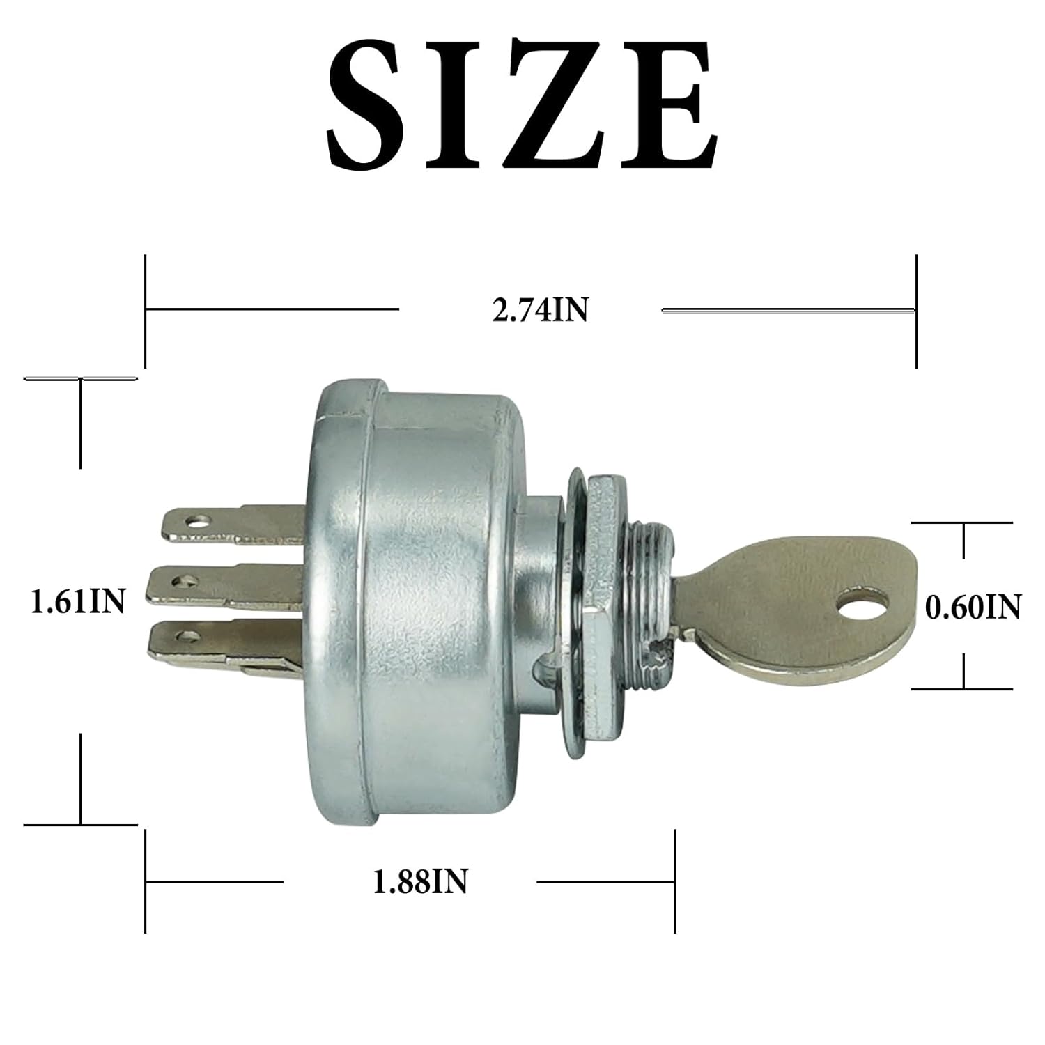 Riding Lawn Mower Ignition Switch 3 Position 5 Terminals Replacement for MT-D Craftsman JD to-ro Crafts-Man Riding Lawn Mowers 925-0267 725-0267 STD365402 - Image 3