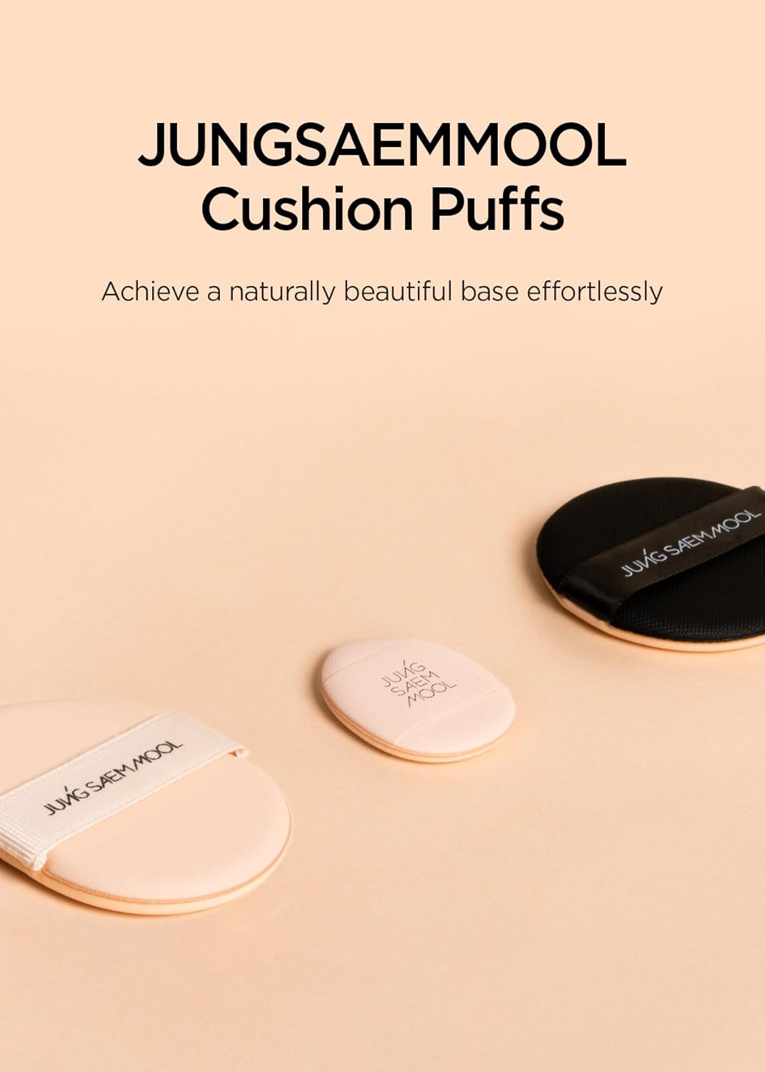 JUNG SAEM MOOL Cushion Puff | Natural Cover Puff for Smooth Fitting, Round Shape 2.1 Inch, Set (2pc) - Image 2