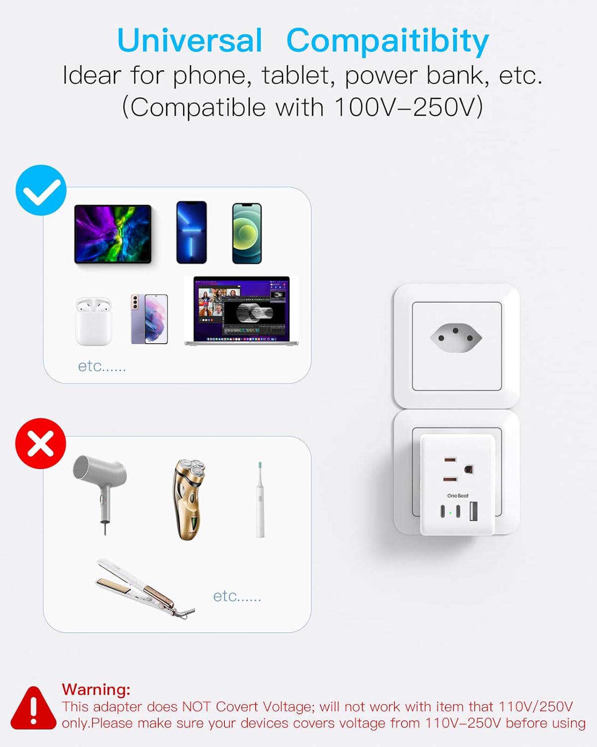 2 Pack Switzerland Travel Plug Adapter, Swiss Outlet Adapter with 3 Outlets 3 USB Charging Ports(2 USB C), Type J Power Adapter, Travel Essentials US to Switzerland, Rwanda, Liechtenstein - Image 5