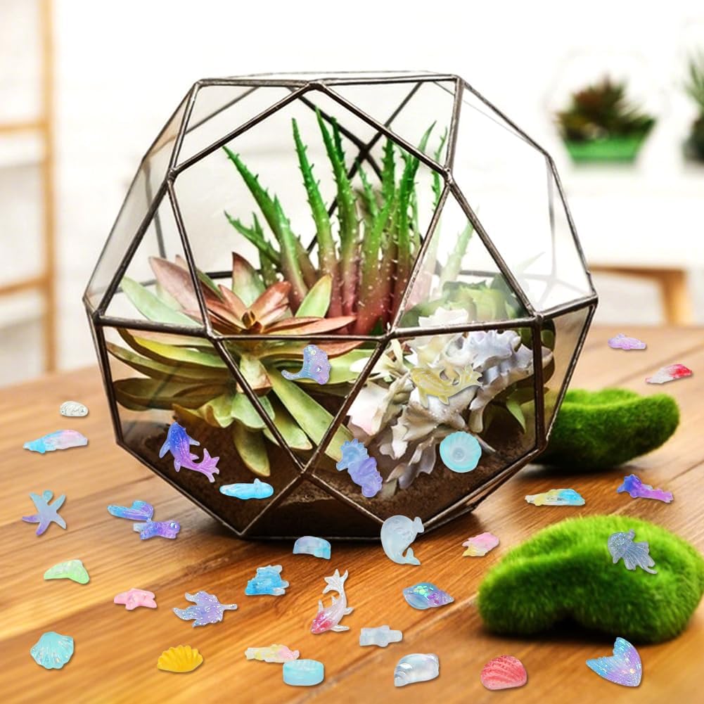 200 Pcs Mini Resin Ocean Animals, Tiny Sea Animal Variety Figurines to Hide Miniature Plastic Fish Aquarium Decorations for DIY Crafts Fairy Garden Dollhouse Micro Landscaping Fish Tank - Image 5