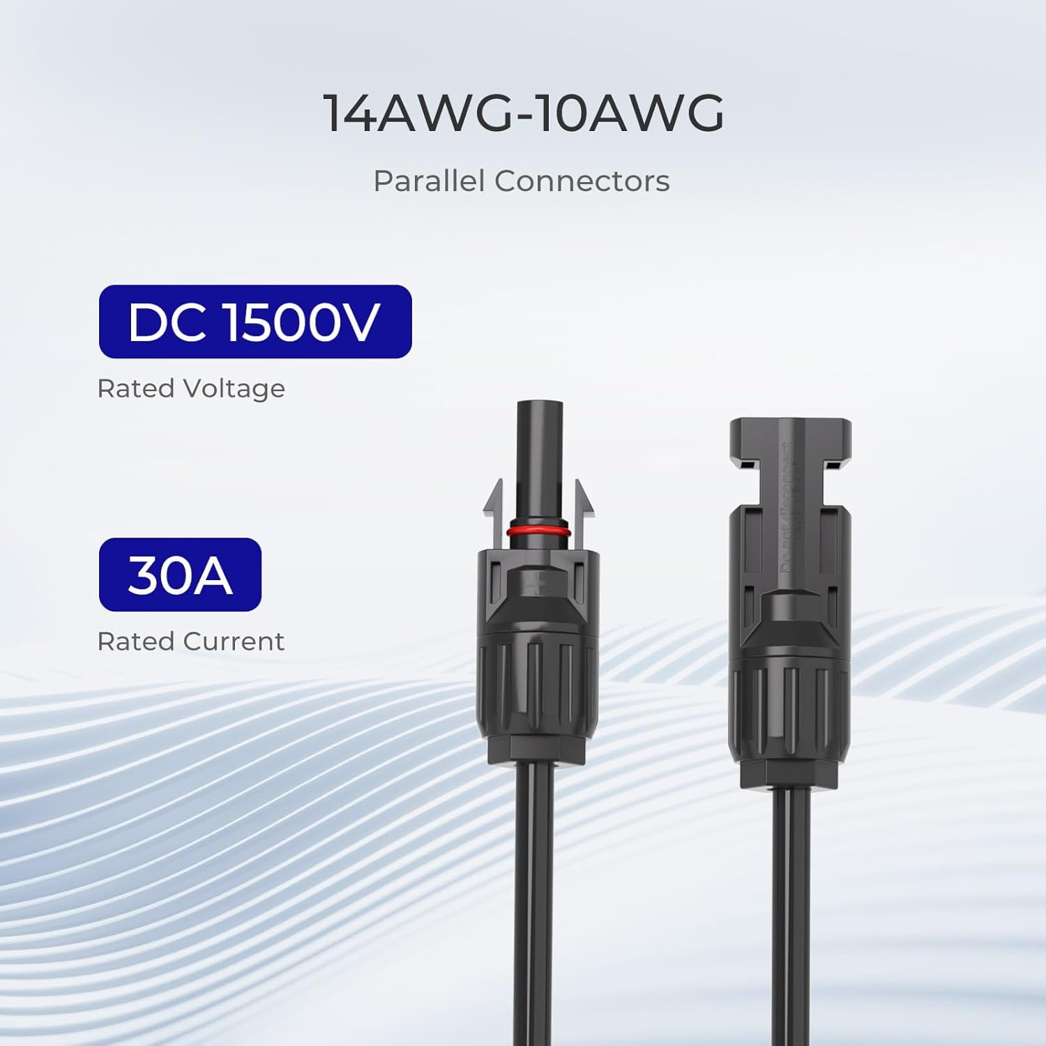 Renogy Solar Connectors Parallel Y Branch,MMF+FFM 1 Pair Solar Panel Wire for Solar Panel,Premium PC Material,Weatherproof and Durability - Image 2