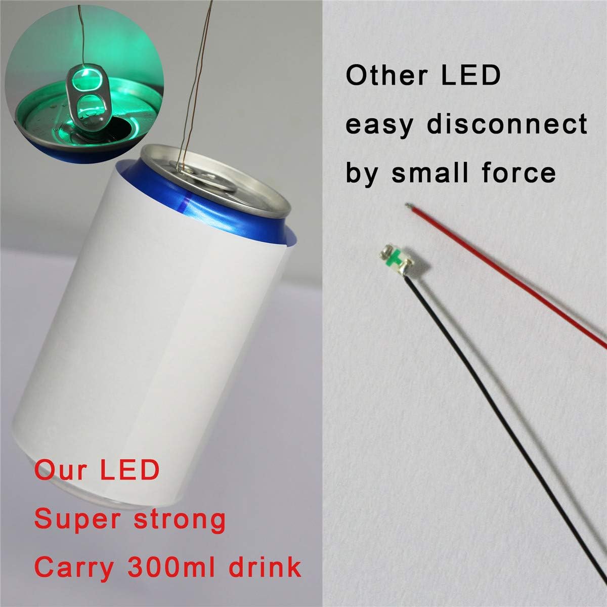 25pcs Pre-soldered Micro pico Litz Wired Leads Blue SMD Led 0603 + Muti-Resistor - Image 4