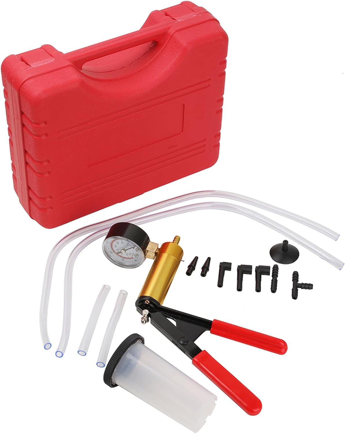 2 in 1 Brake Bleeder Kit with Hand Vacuum Pump and Adapters Brake Bleeder Vacuum Pump Kit for Auto Car Truck Motorcycle Use - Image 2