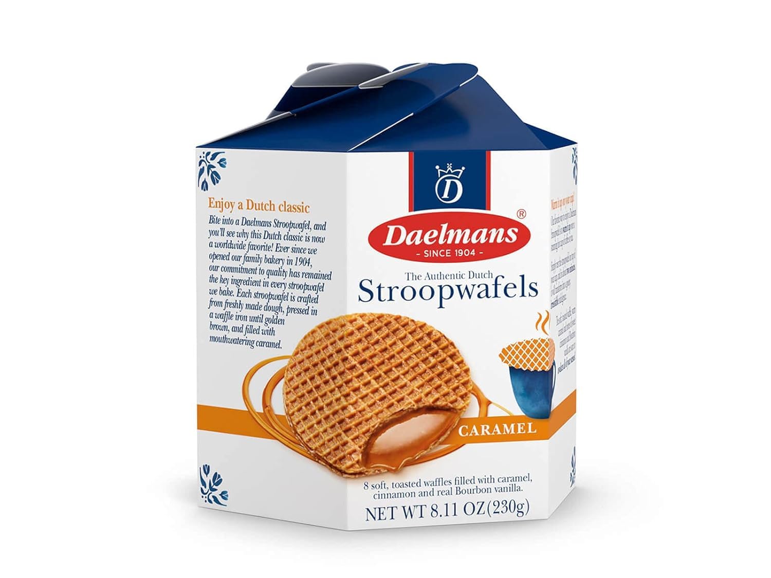 DAELMANS Caramel Stroopwafels - Authentic Soft Toasted Dutch Waffles, Cinnamon, Bourbon Vanilla, Certified Kosher Dairy - 8.11 Ounce (Pack of 1) - Image 3