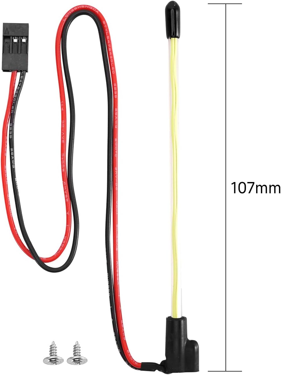 INJORA 2PCS LED Whip Light Bottom Fixed for 1/18 TRX4M 1/24 RC Crawlers Upgrade(Green) - Image 3
