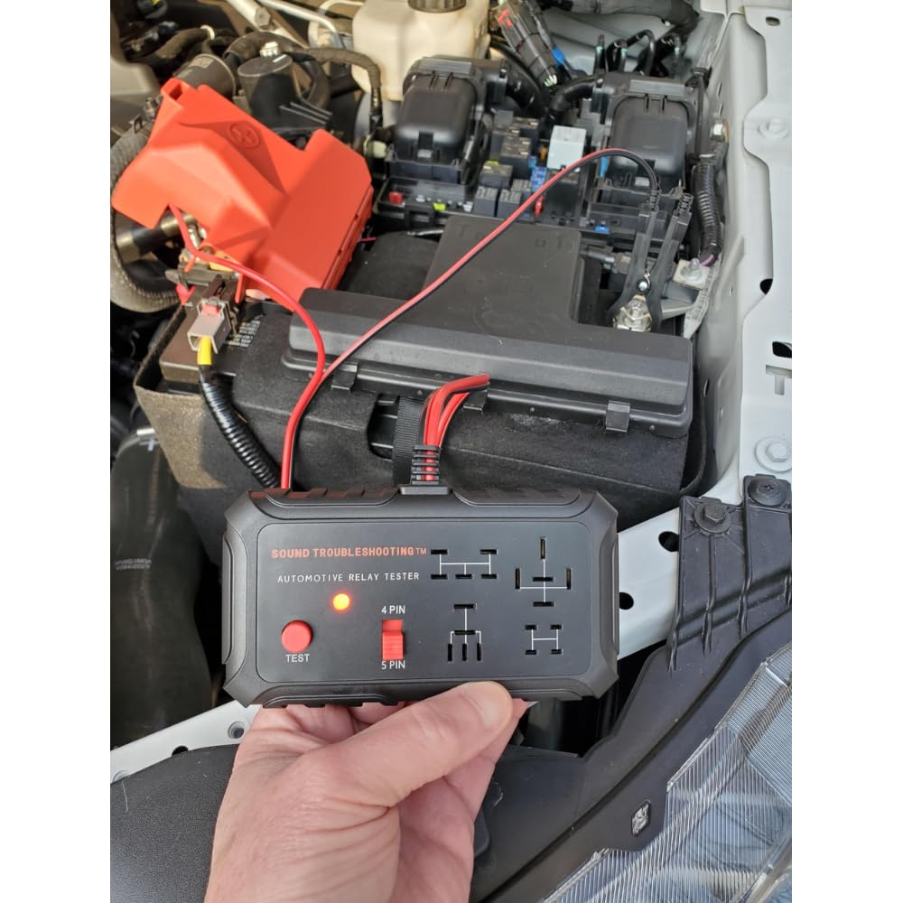 Automotive Relay Tester - 4 & 5 Pin 12V Auto Diagnostic Tool, Small Handheld DIY Car Tester with Battery Clips, Relay Testing Kit, Electrical Systems Tool | Patented - Image 5