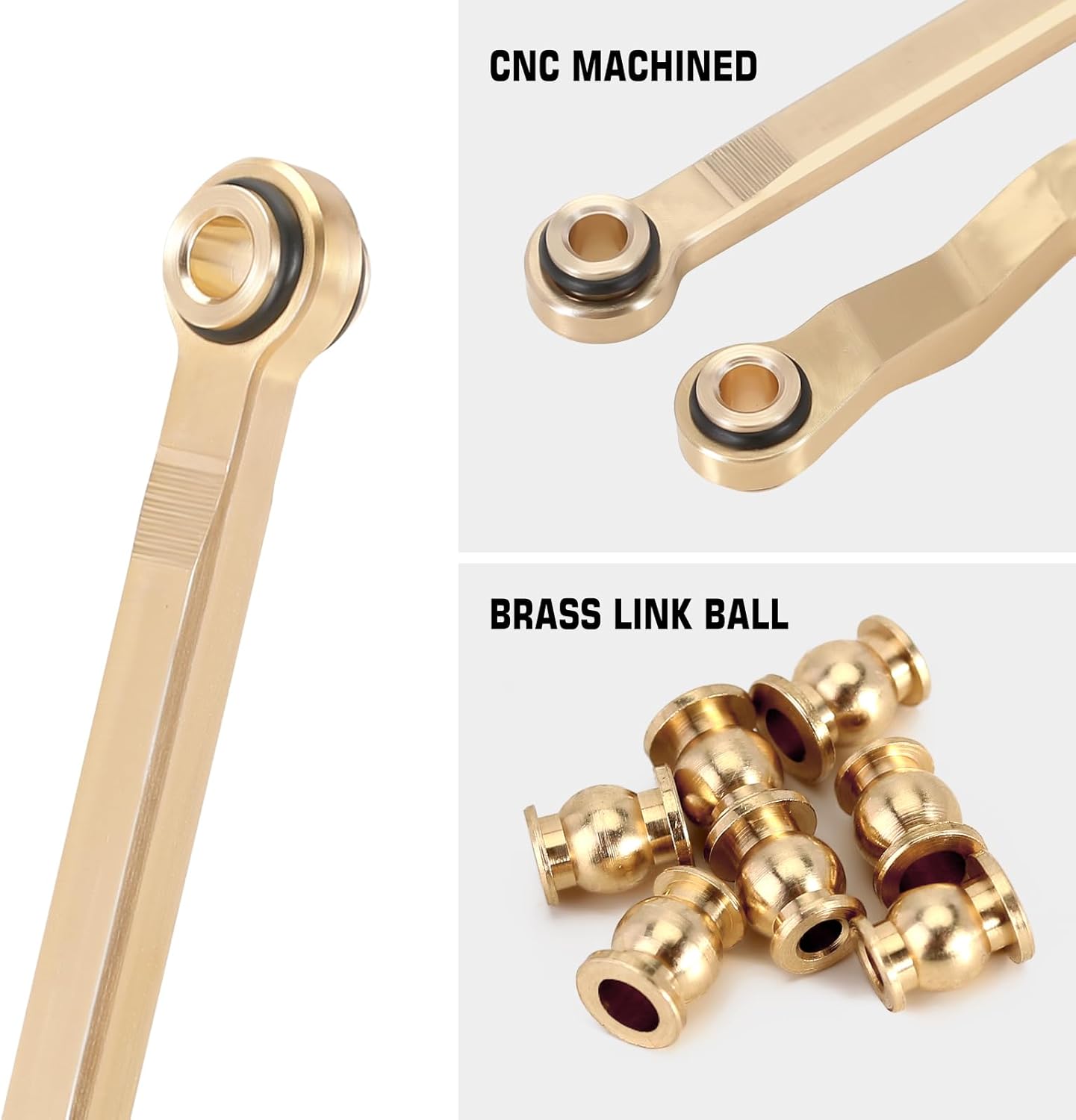 INJORA 46g Brass High Clearance Links Set for TRX4M High Trail K10 F150 1/18 RC Crawler Upgrade (4M-97) - Image 5