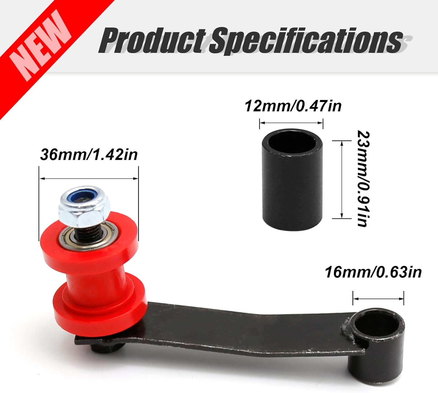 SYOWADA Chain Tensioner Replacement For Coolster Atv Go Kart 4 Wheeler 110Cc 125Cc 150Cc 200Cc 250Cc That Use 420 428 530 Chain Slider Tensioner Adjuster Roller Guide With Spring - Image 2