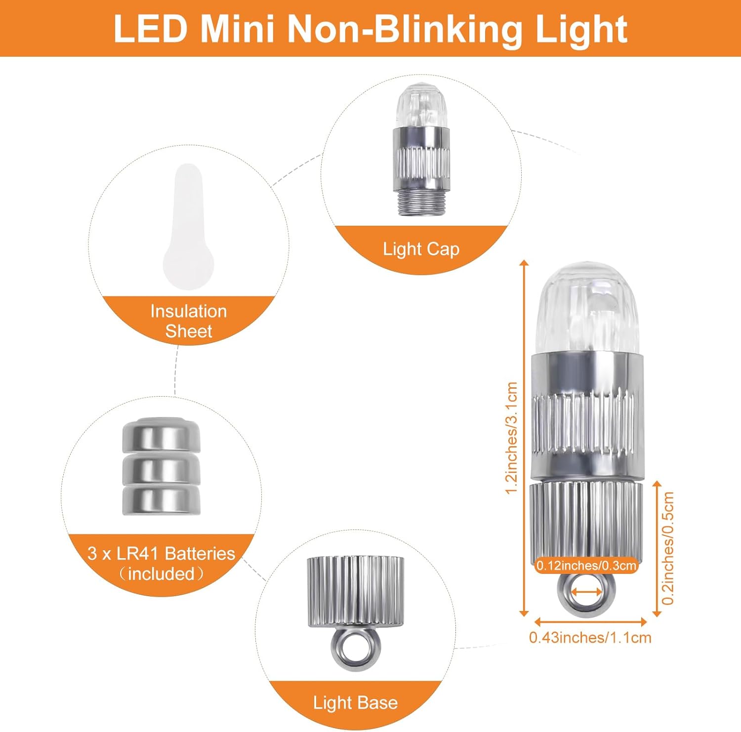 SumDirect Pack of 30 LED Mini Non-Blinking Lights for Paper Lanterns Balloons Floral Wedding Halloween Christmas Party Decoration Centerpieces (30, Orange Yellow) - Image 2