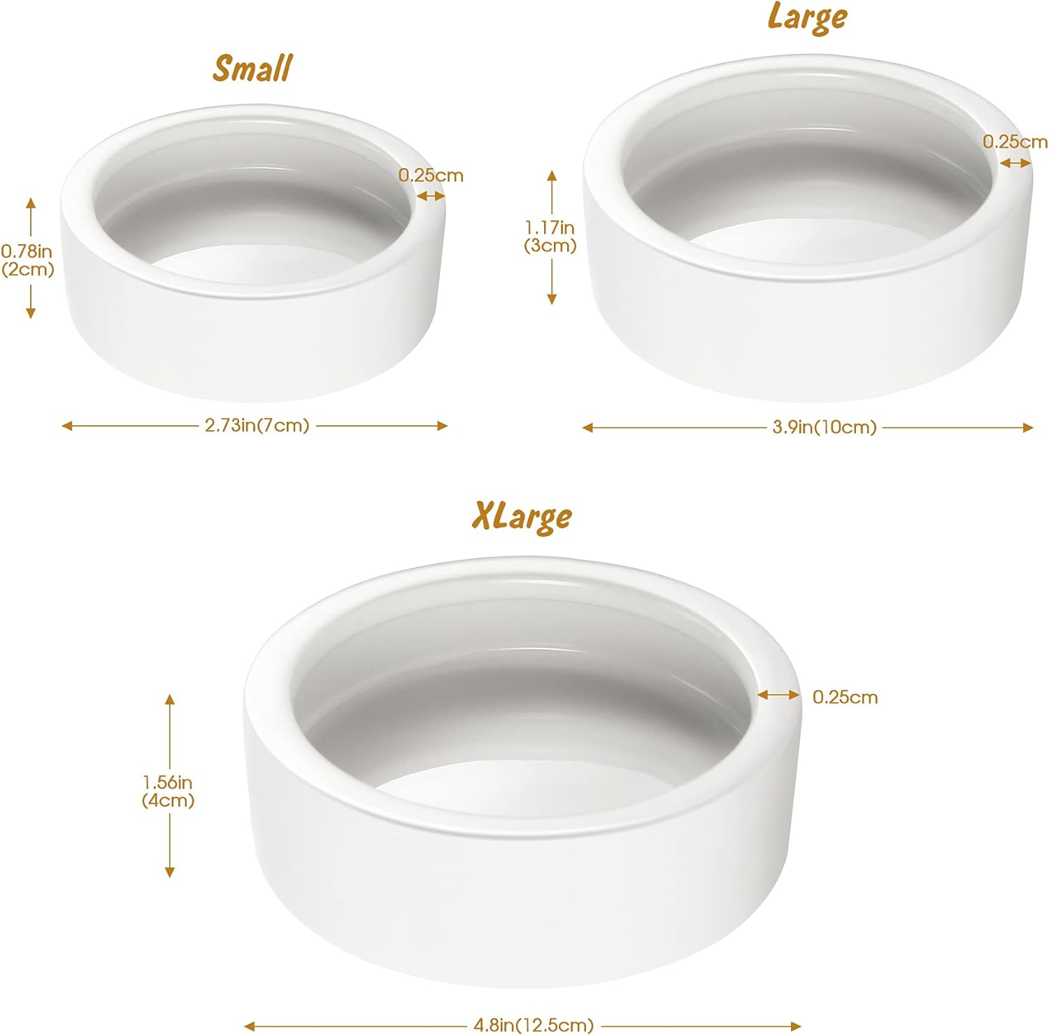 Ceramic Reptile Bowl - Mealworms & Cricket Dish for Gecko, Bearded Dragon & Chameleon - XL(5in) Anti-Escape Feeder - Image 4