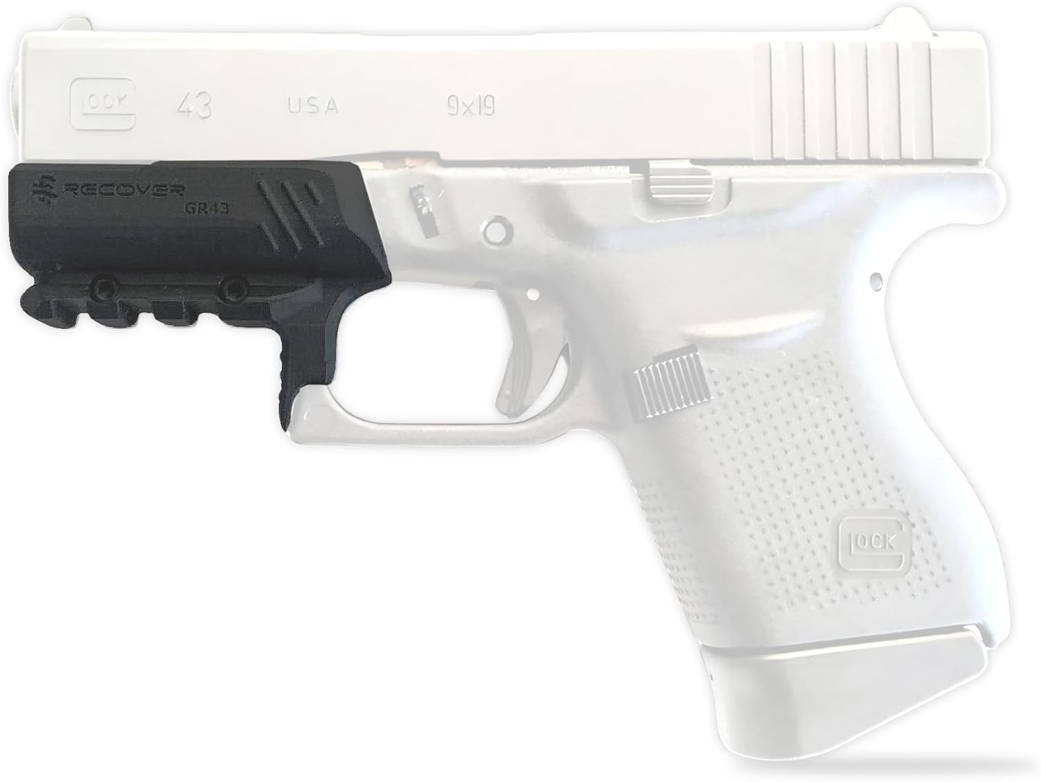 Recover Tactical Picatinny Rail for Glock, Glock MOS, S&W Shield 9mm, SW40, Sig P365 (Must Select Your Model Below), Easy Install, No Mods Required