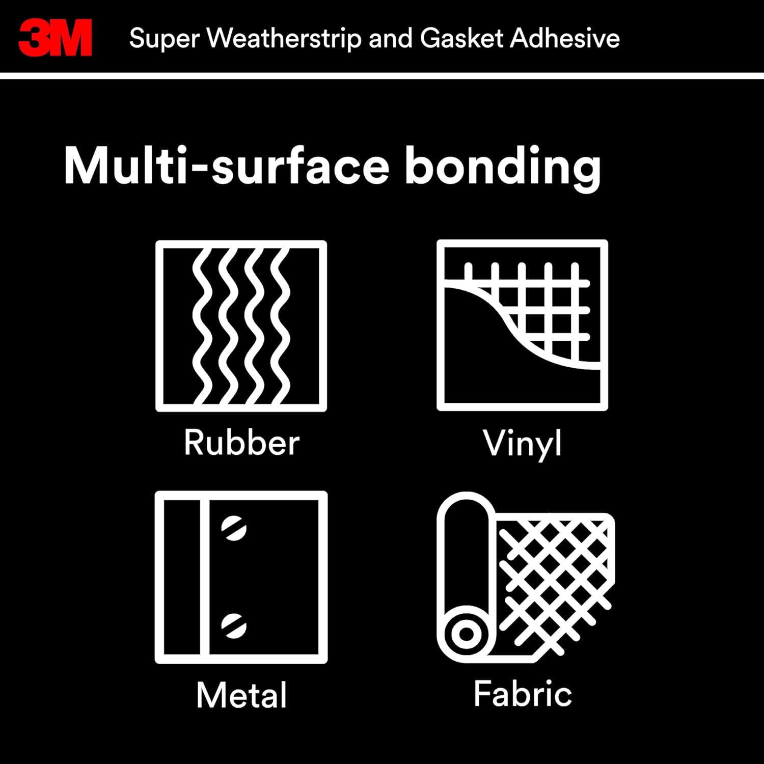 3M Super Weatherstrip and Gasket Adhesive, 08581, Black, 2 fl oz Tube, 1 Per Pack - Image 8